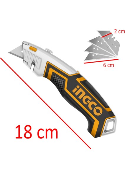 Metal Maket Bıçak Halı Bıçağı Çok Amaçlı Maket Bıçağı Küçük Değiştirilebilir 4 Adet Yedek Bıçak