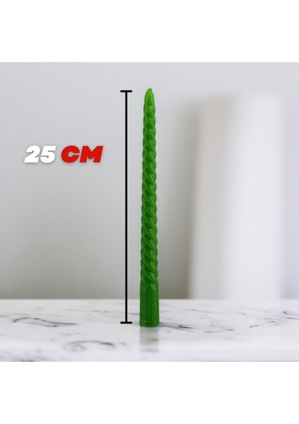Şamdan Mum Burgulu 2'li Yeşil Dekoratif Mumu Kandil Hediyelik Fitilli Mumluk 25 cm fiyatları