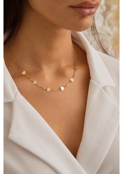 14 Ayar Altın Kalp Ataç Kolye fiyatları