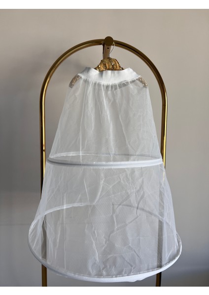 Çocuk Boy Tarlatan Beyaz Tül Jüpon 70 cm