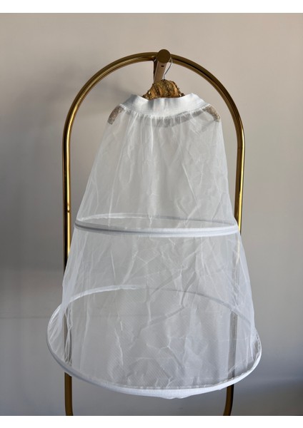 Çocuk Boy Tarlatan Beyaz Tül Jüpon 70 cm