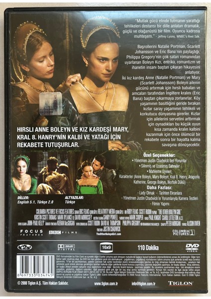 Boleyn Kızı The Other Boleyn Girl DVD (Orjinal Dönem Baskı Cd) fiyatları
