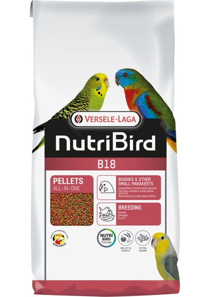 Nutribird B18 Muhabbet Pelet Yem 10kg