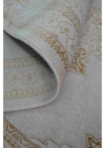 Bambu Iplikten Dokuma Parlak Tuşeli Krem Renk Halı (80 x 125 cm ) indirimleri