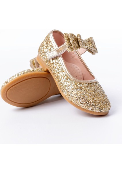 Kız Çocuk Babet Kaydırmaz Tabanlı Sedef Tasarım Suni Deri 1-4 cm Topuklu modelleri