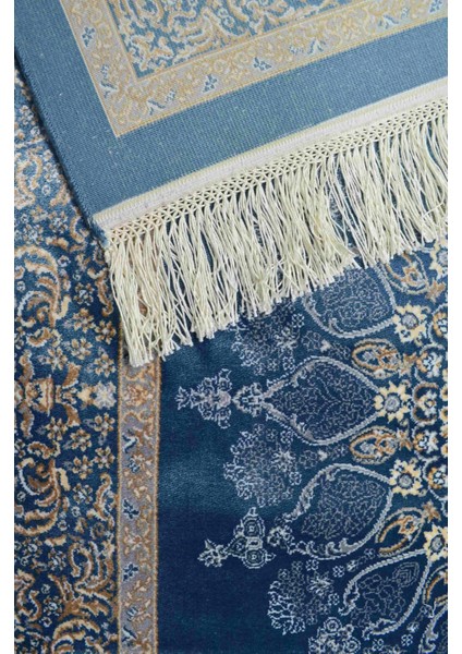 Bambu Iplikten Dokuma Parlak Tuşeli Mavi Renk Halı (83 x 125 cm ) fırsatları