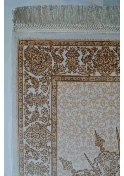 Bambu Iplikten Dokuma Parlak Tuşeli Krem Renk Halı (80 x 125 cm ) fiyatları