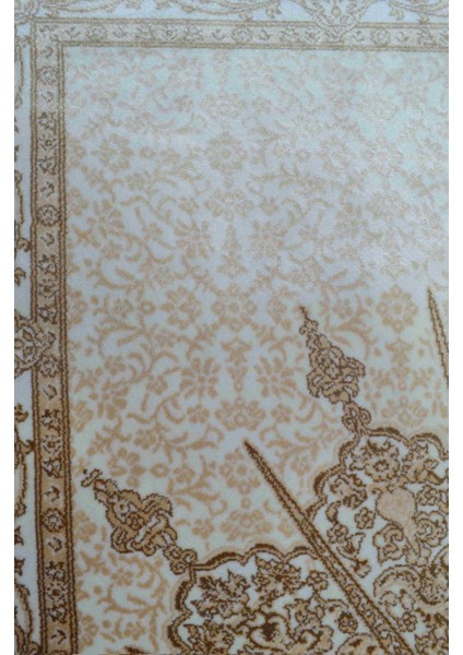 Bambu Iplikten Dokuma Parlak Tuşeli Krem Renk Halı (80 x 125 cm ) modelleri