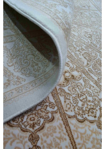 Bambu Iplikten Dokuma Parlak Tuşeli Krem Renk Halı (80 x 125 cm ) indirimleri