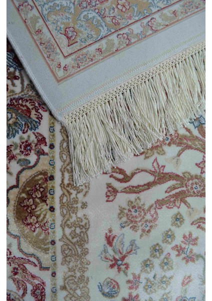 Hayat Ağacı Desenli Krem Renk Bambu Halı (83 x 125 cm ) modelleri