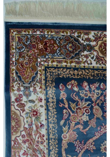 Hayat Ağacı Desenli Mavi Renk Bambu Halı (83 x 125 cm ) fiyatları