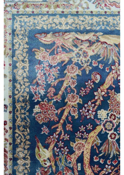 Hayat Ağacı Desenli Mavi Renk Bambu Halı (83 x 125 cm ) modelleri