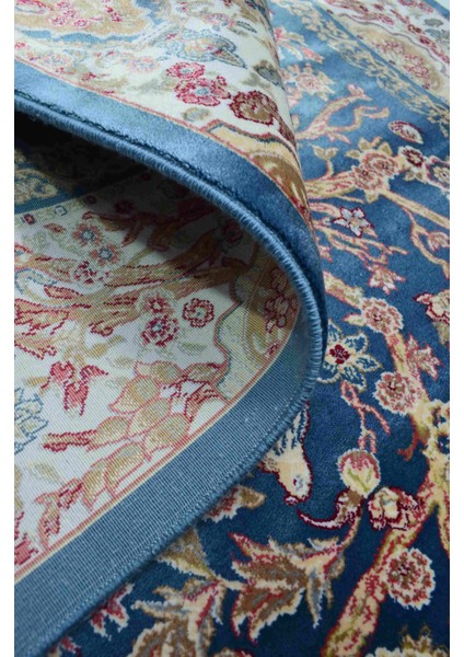 Hayat Ağacı Desenli Mavi Renk Bambu Halı (83 x 125 cm ) indirimleri