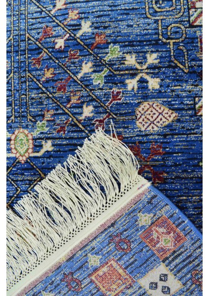 Bambu Iplikten Dokuma Parlak Tuşeli Lacivert Renk Halı (80 x 125 cm ) fırsatları