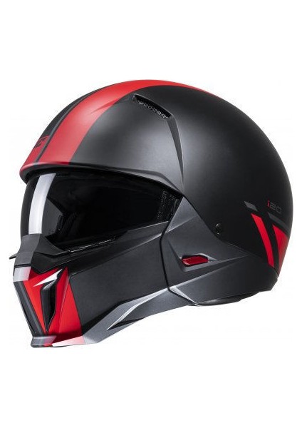 I20 Batol MC1SF Modüler Motosiklet Kaskı Siyah Kırmızı