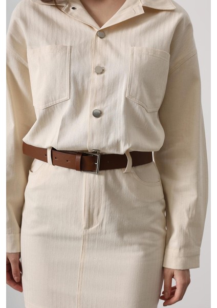 Kemer Detaylı Balıksırtı Gömlek Elbise fırsatları