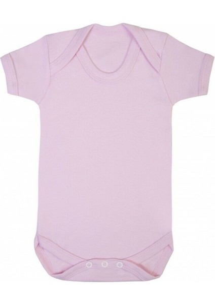 Doremodam Sema Baby Prematüre Yarım Kol Penye Çıtçıtlı Badi - Pembe