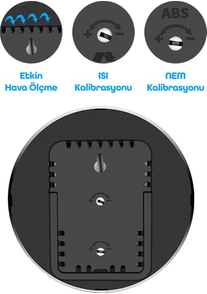 Termometre Nem Ölçer Mekanik Pil Gerektirmez Oda Sıcaklık Duvar Masaüstü Isı Nem Göstergesi 3230