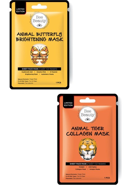 Butterfly Tiger Kağıt Maske 25 gr