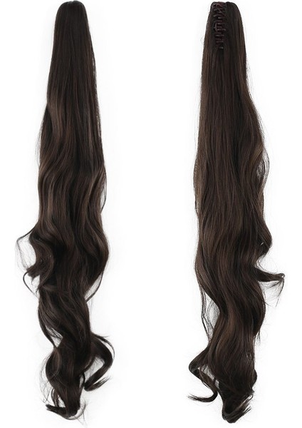 Tokalı Dalgalı At Kuyruğu / Açık Kahve