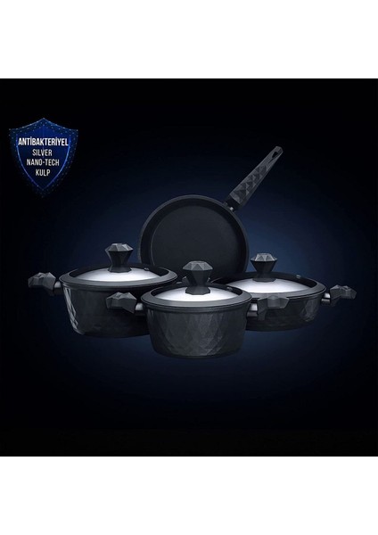 Biodiamond Elmas Kristal Indüksiyon Taban 7 Parça Tencere Seti 10 Yıl Garanti - Onerous Mutfak Tartısı Hediye fırsatları