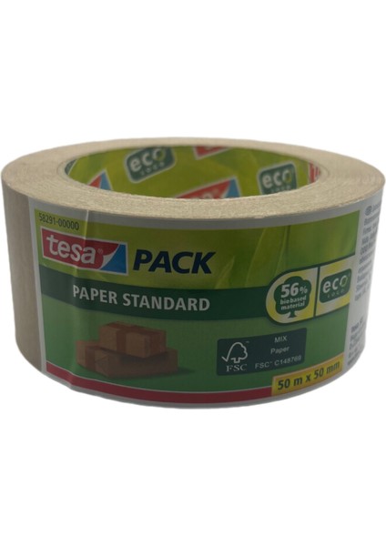 58291 Ecologo Paper Kraft Koli Bandı 50 mm x 50 Metre