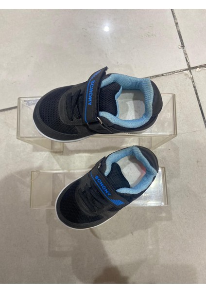 Siyah Işıklı Ortopedik Taban Bebek Spor Ayakkabı