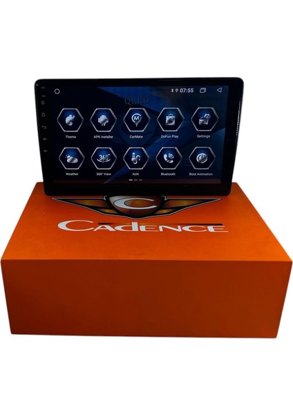 Tüm Araçlara Uygun Tek Din 9'' Cadence T5 Işlemcili Profesyonel 360 Cam Destekli Oem Multimedia