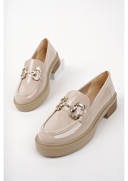 Carmenta Kadın Loafer Kalın Taban Tokalı Günlük Casual Makosen Ayakkabı