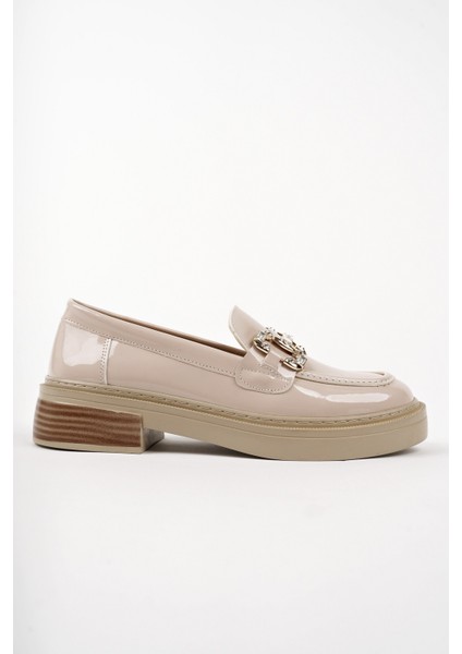 Carmenta Kadın Loafer Kalın Taban Tokalı Günlük Casual Makosen Ayakkabı modelleri