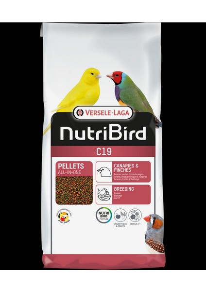 Nutribird C19 Pelet Kanarya Finch Pelet Yem 3kg