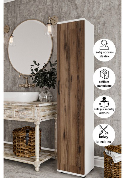 Çok Amaçlı 5 Bölmeli Banyo Mutfak Kiler Dolabı