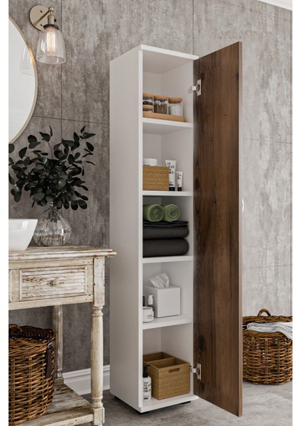 Çok Amaçlı 5 Bölmeli Banyo Mutfak Kiler Dolabı