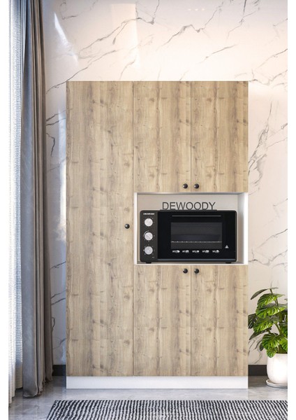 Çok Amaçlı 5 Kapaklı Kiler Dolabı/ Mikrodalga Dolabı/ Mini Fırın Dolabı