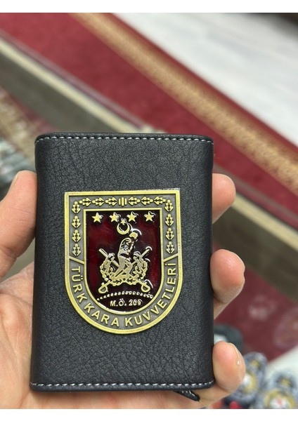 Mekanizmalı Kartlık Deri Cüzdan (Tsk Rozetli)
