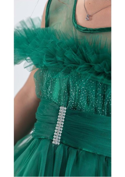 Uzun Etek Kız Çocuk Robası Şifon Abiye M00723 fiyatları