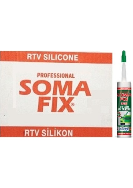 24 Adet 280 ml Kırmızı Rtv Silikon Sıvı Conta 350 'c