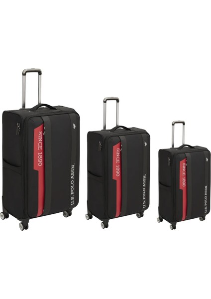 24031-24032 3'Lü Set Ultra Light Hafif Lüx Kumaş Tekerlekli Valiz