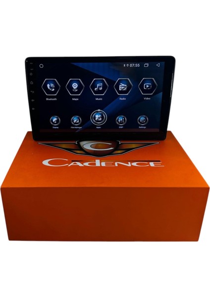 Tüm Araçlara Uygun Tek Din 10'' Cadence T5 Işlemcili Profesyonel 360 Cam Destekli Oem Multimedia