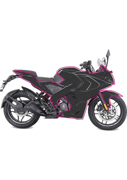 Bajaj RS200 Karbon Stıcker Set Komple Parçalı Kaplama Etiket Modeli fiyatları