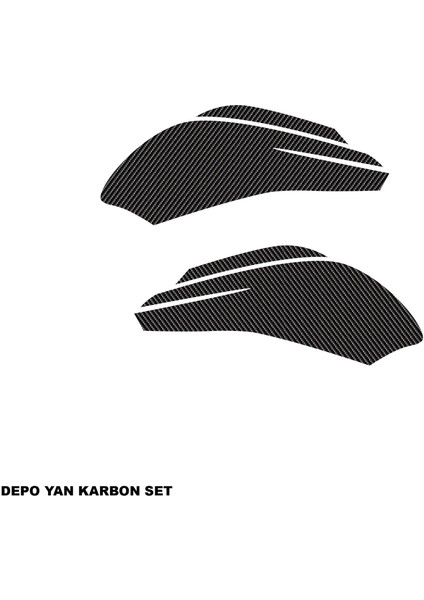 Cfmoto 250SR Karbon Stıcker Set Depo Yan Parçalı Kaplama Etiket Modeli
