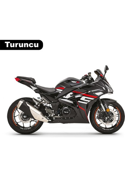 Rks R250 Motosiklet Jant Iç ve Dış Set Sticker Etiket Modeli Turuncu fiyatları