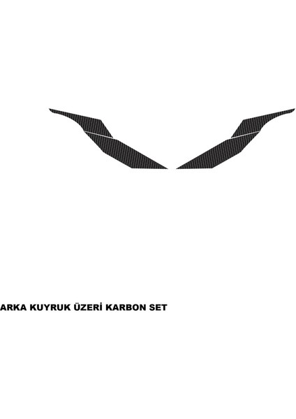 Cfmoto 250NK Karbon Stıcker Set Arka Kuyruk Üzeri Parçalı Kaplama Etiket Modeli