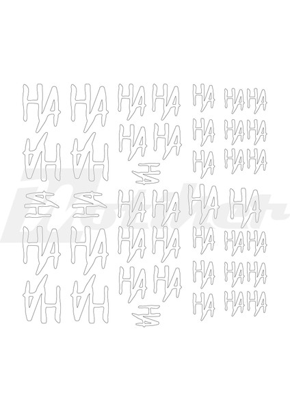 Mondial Drift L Orta Şase Haha Joker Sticker Etiket Modeli Beyaz (50 Parça Haha) fiyatları