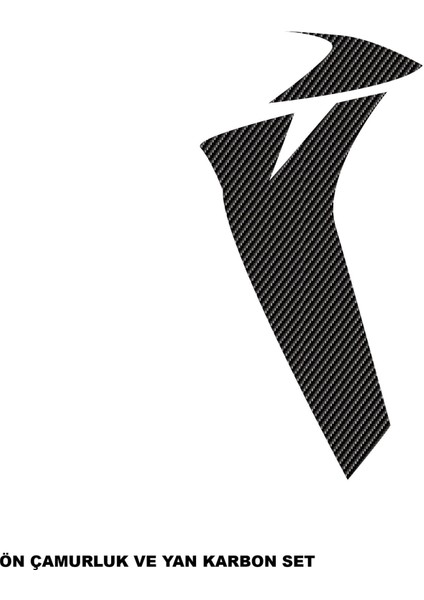 Cfmoto 250SR Karbon Stıcker Set Ön Çamurluk ve Yan Parçalı Kaplama Etiket Modeli