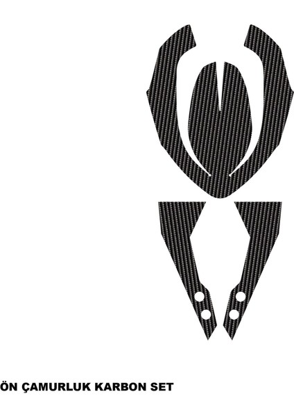 Cfmoto 250NK Karbon Stıcker Set Ön Çamurluk Parçalı Kaplama Etiket Modeli
