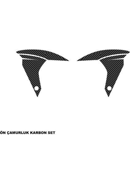 Bajaj RS200 Karbon Stıcker Set Ön Çamurluk ve Yanı Parçalı Kaplama Etiket Modeli