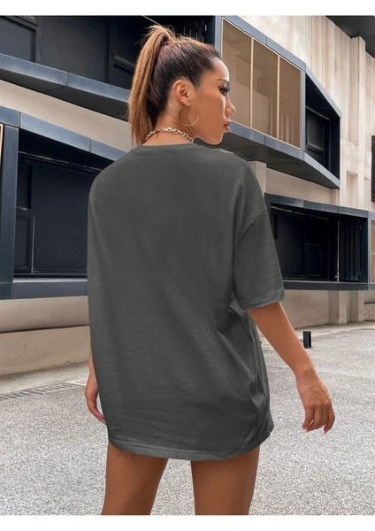 Kadın / Kız East Hampton Baskılı Oversize T-Shirt Salaş Boyfirend fiyatları