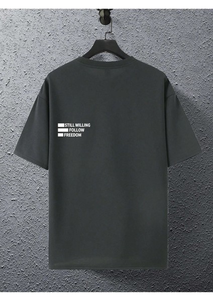Still Willing Baskılı Oversize Erkek T-Shirt Salaş Boyfirend fiyatları