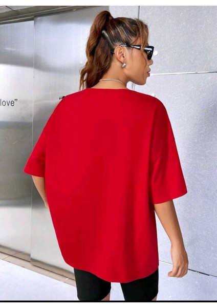 Kadın / Kız Emoji Baskılı Oversize Ünisex T-Shirt Salaş Boyfirend fiyatları